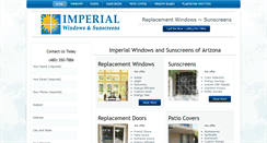 Desktop Screenshot of imperialwindowsandsunscreens.com