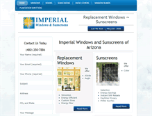 Tablet Screenshot of imperialwindowsandsunscreens.com